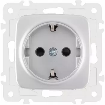 Розетка с заземлением Arte Milano am-205 205.40-1.silver