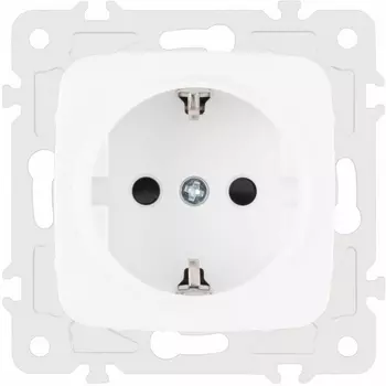 Розетка с заземлением Arte Milano am-205 205.40-1.white