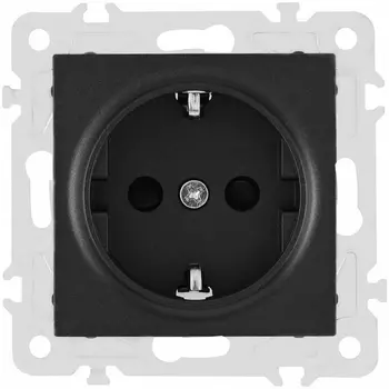 Розетка с заземлением Arte Milano am-206 206.40-1.black