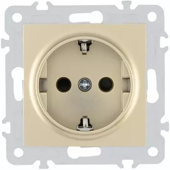 Розетка с заземлением Arte Milano am-206 206.40-1.shampan