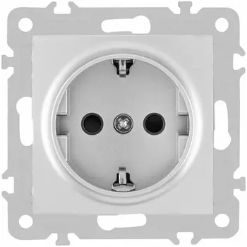 Розетка с заземлением Arte Milano am-206 206.40-1.silver