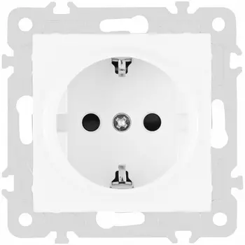 Розетка с заземлением Arte Milano am-206 206.40-1.white