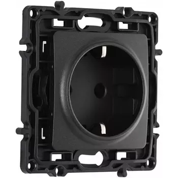 Розетка с заземлением Arte Milano am-217 217.40-1.black