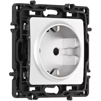 Розетка с заземлением Arte Milano am-217 217.40-1.silver