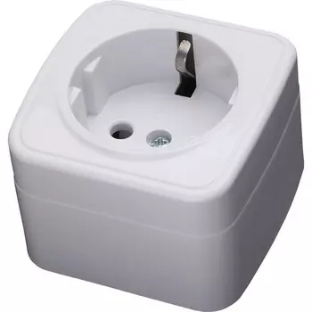 Розетка с заземлением (белый) Stekker Basic 39033