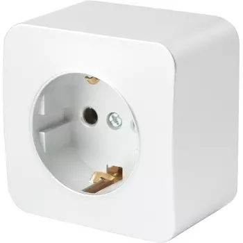 Розетка с заземлением (белый) Stekker София 49302
