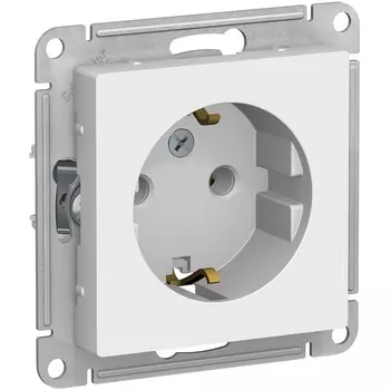 Розетка с заземлением (белый) Systeme Electric AtlasDesign ATN000143