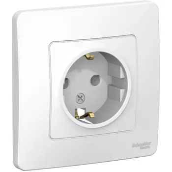 Розетка с заземлением (белый) Systeme Electric Blanca BLNRS001011