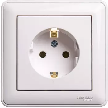 Розетка с заземлением (белый) Systeme Electric W59 RS16-154-18
