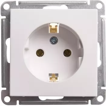 Розетка с заземлением (белый) Systeme Electric W59 RS16-154-1-86