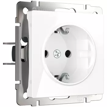 Розетка с заземлением (белый) Werkel W1171001 (a051127)