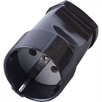 Розетка с заземлением (черный) Stekker 32854