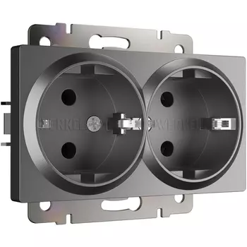 Розетка с заземлением (графит матовый) Werkel W1172064 (a063107)