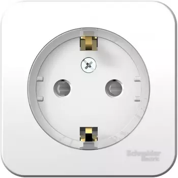 Розетка с заземлением и шторками (белый) Systeme Electric Blanca BLNRA111111