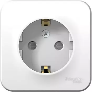 Розетка с заземлением и шторками (белый) Systeme Electric Blanca BLNRA011101