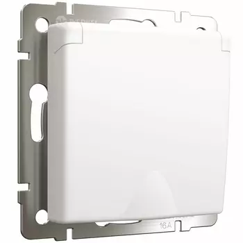 Розетка с заземлением и шторками c крышкой IP44 (белый матовый) Werkel W1171261 (a059267)