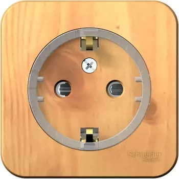 Розетка с заземлением и шторками (ясень) Systeme Electric Blanca BLNRA111115