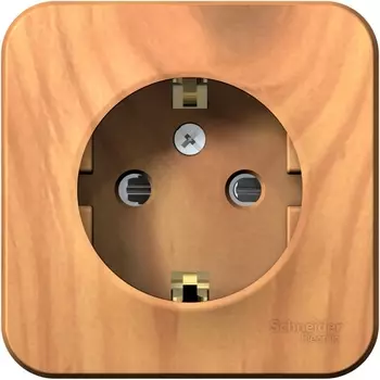 Розетка с заземлением и шторками (ясень) Systeme Electric Blanca BLNRA011115