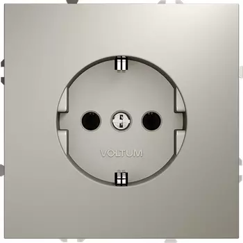 Розетка с заземлением (кашемир) Voltum S70 VLS040103