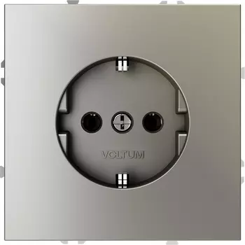 Розетка с заземлением (шелк) Voltum S70 VLS040104