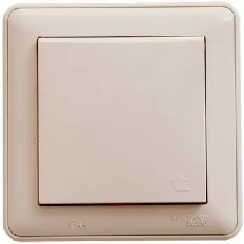 Розетка с заземлением, шторками и крышкой (слоновая кость) Systeme Electric W59 RS16-152B-28