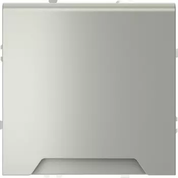 Розетка с заземлением, шторками и крышкой (сталь) Voltum S70 VLS040305