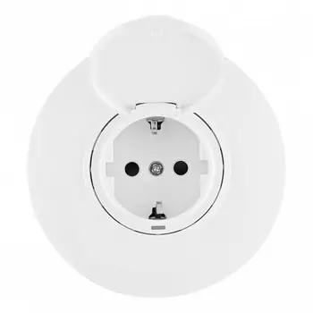 Розетка с заземлением, шторками, защитной крышкой и рамкой (белый) Arte Milano SET08-1 SET08-1-41-1 white