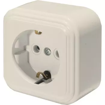 Розетка с заземлением (слоновая кость) Stekker Брест 49059