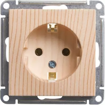 Розетка с заземлением (сосна) Systeme Electric W59 RS16-154-7-86