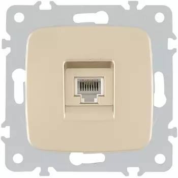 Розетка телефонная RJ-11 Arte Milano am-205 205.51-1.shampan