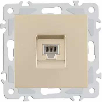 Розетка телефонная RJ-11 Arte Milano am-206 206.51-1.shampan