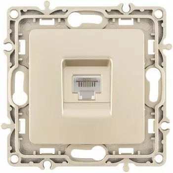 Розетка телефонная RJ-11 Arte Milano am-217 217.51-1.shampan