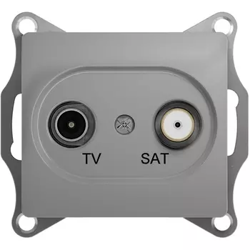 Розетка телевизионнная оконечная TV+SAT (алюминий) Systeme Electric Glossa GSL000397