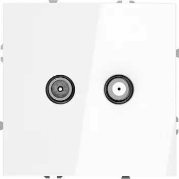 Розетка телевизионнная оконечная TV+SAT (белый глянцевый) Voltum S70 VLS060401