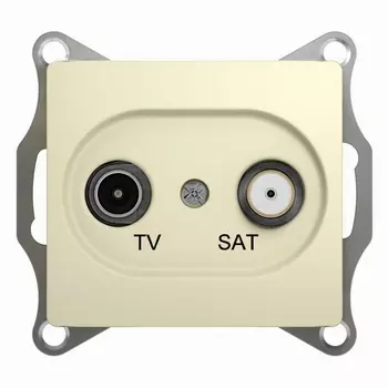 Розетка телевизионнная оконечная TV+SAT (бежевый) Systeme Electric Glossa GSL000297