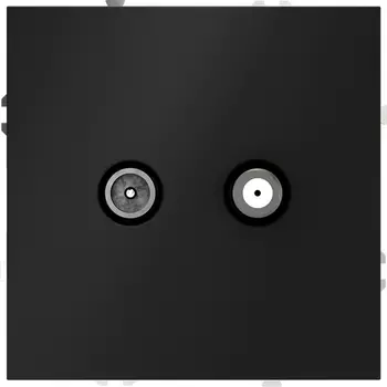 Розетка телевизионнная оконечная TV+SAT (черный матовый) Voltum S70 VLS060408