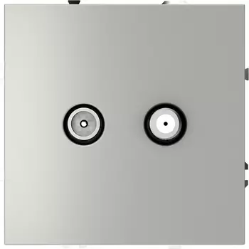 Розетка телевизионнная оконечная TV+SAT (сталь) Voltum S70 VLS060405