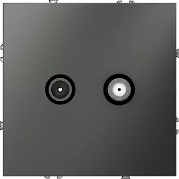 Розетка телевизионнная оконечная TV+SAT (титан) Voltum S70 VLS060406