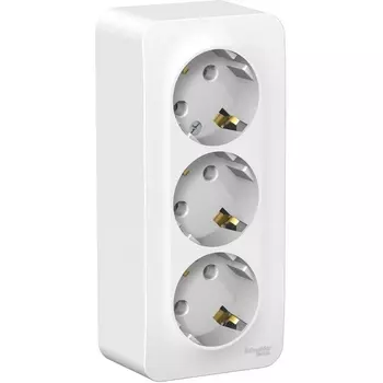 Розетка тройная с заземлением (белый) Systeme Electric Blanca BLNRA010311