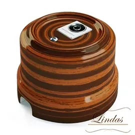 Розетка TV декор Палисандр 32527 (Lindas)