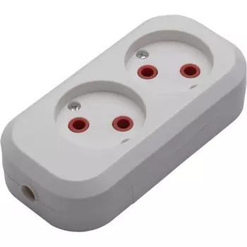 Розеточный блок 2-х местный без заземления Stekker Бруна 39007