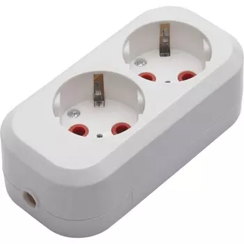 Розеточный блок 2-х местный с заземлением Stekker Бруна 39010