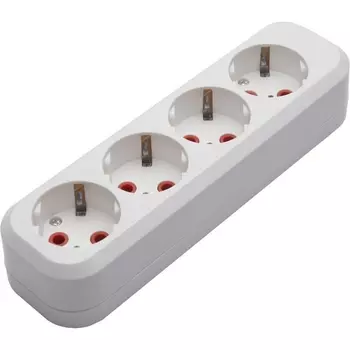 Розеточный блок 4-х местный с заземлением Stekker Бруна 39012