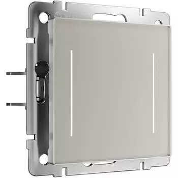 Сенсорный выключатель двухклавишный с подсветкой (дымчатый) Werkel W4522014