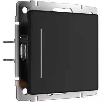 Сенсорный выключатель одноклавишный с подсветкой (черный) Werkel W4512008 (a063601)