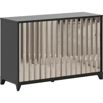 Сервант Dante большой ОГОГО (арт.575208), (ЛДСП/Черный,Бронзовый) ОГОГО Обстановочка!