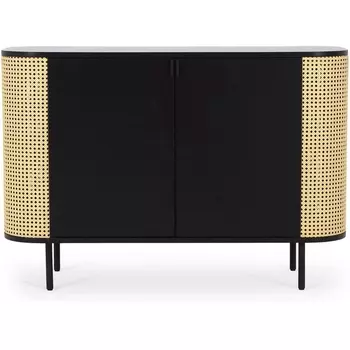 Сервант Male ОГОГО (арт.729914), (МДФ,ЛДСП,Ротанг/Бежевый,Черный) ОГОГО Обстановочка!