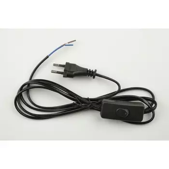 Сетевой шнур с вилкой и выключателем. 2А. 500Вт. 1.7м. UCX-C10/02A-170 Uniel BLACK