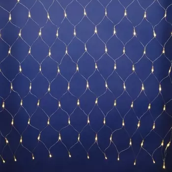 Сетка светодиодная с эффектом мерцания. 1.5х1.5м. Соединяемая. светодиодов. Теплый белый свет. ULD-N1515-96/TTK WARM IP44 Uniel WHITE