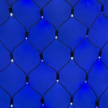 Сетка светодиодная. статическое свечение. 2x1.5м. Соединяемая. светодиодов. Бело-синий свет. ULD-N2015-288/SBK WHITE-BLUE IP67 Uniel